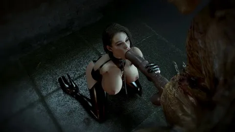 Jill Valentine succumbs to her primitive instincts and accepts her new role as this Hunter's breeding vessel. (Spanky)