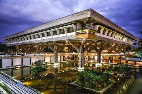 Italian Embassy, Brasilia, Brazil, designed by Pier Luigi Nervi in 1976