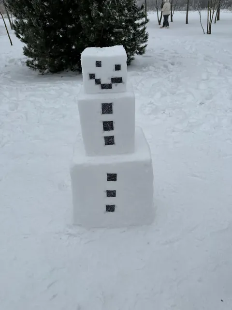 Found this cute snowman in the park