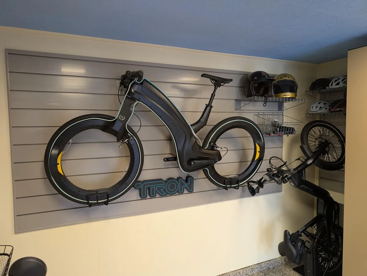 Completed my Tron-themed garage/workshop project