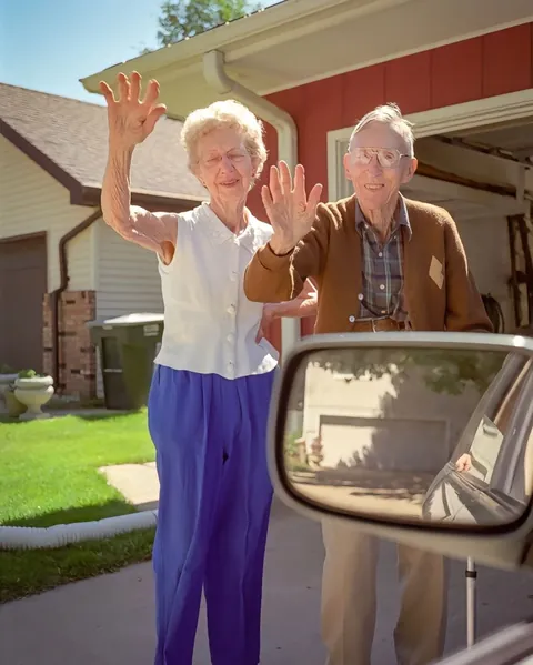 A WOMAN SPENT 27 YEARS PHOTOGRAPHING HER PARENTS WAVING HER GOODBYE 