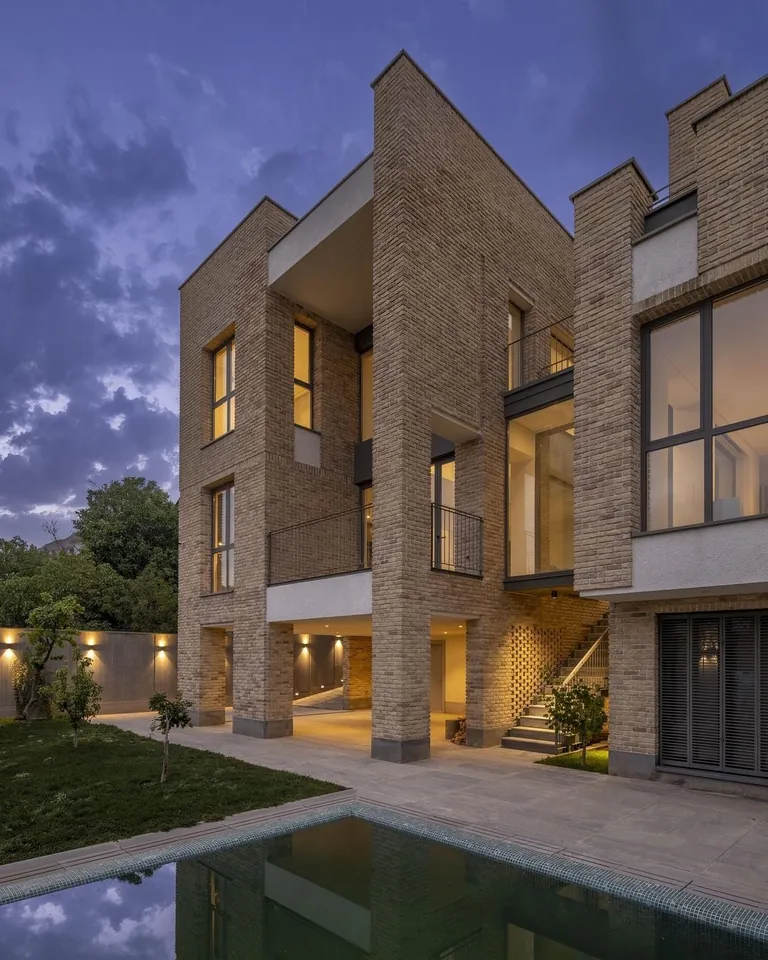 Brick - some contemporary residential buildings, iran. 