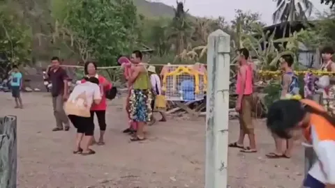 A rain-making ceremony held in Thailand, which used a Doraemon plush toy