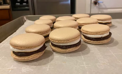 [Homemade] S’mores Macarons