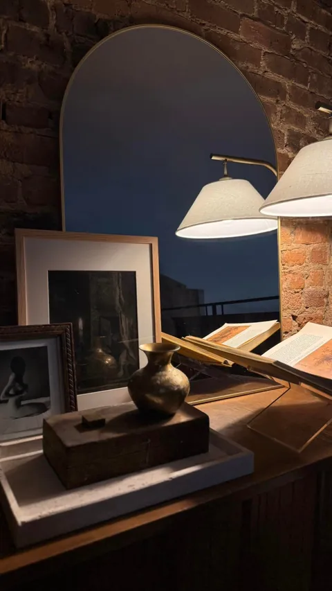 My moody self Brooklyn apt at night