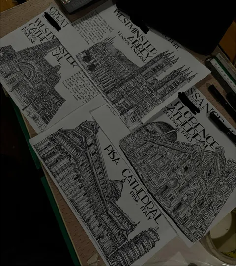 drawings i did for my midterms