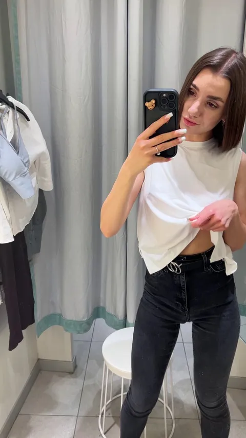 My small breasts should be in the fitting room and here