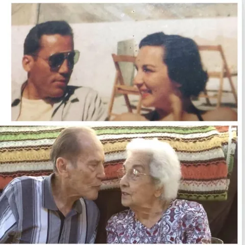 My grandparents then and now