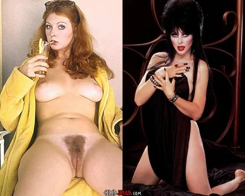 Cassandra Peterson “Elvira Mistress of the Dark” looks amazing with her hairy ginger snatch spread and out for viewing pleasure 