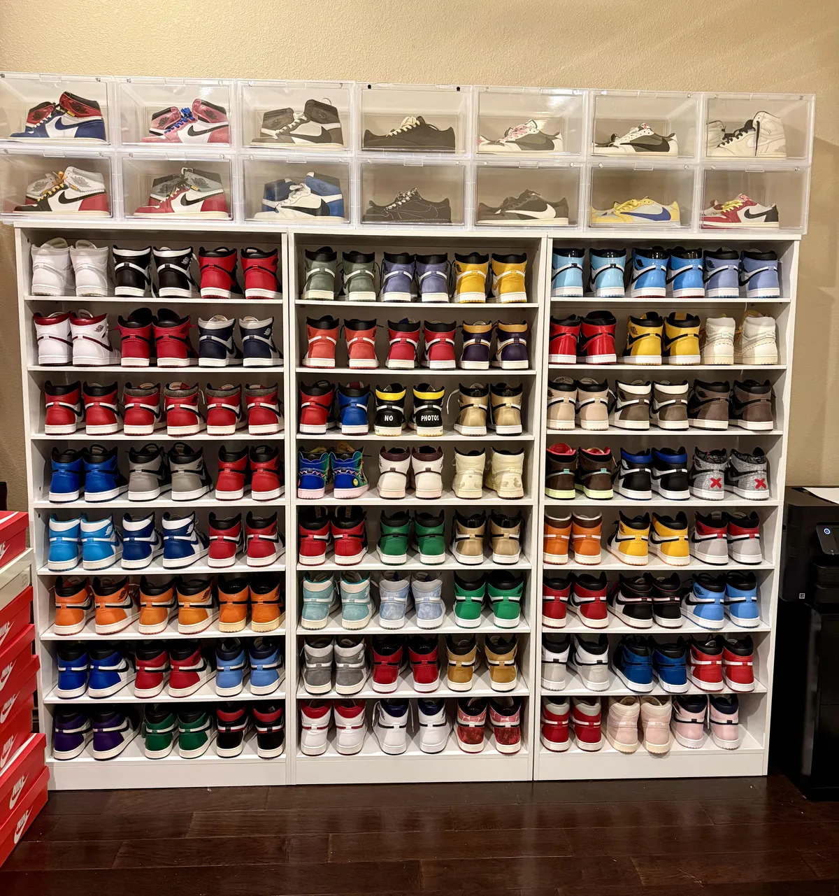 Set up new shelves for my 1s, excited to share this portion of my collection