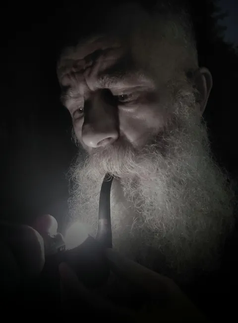 ITAP of me while lighting a pipe [Portrait]