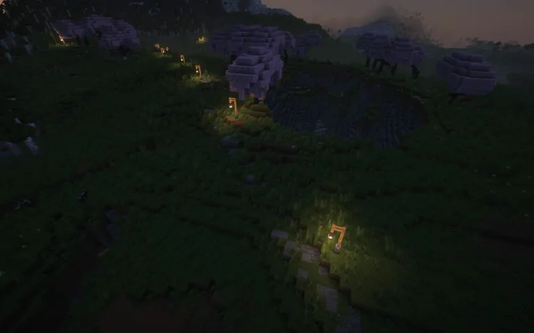 I made a mod that auto-generates roads between villages (biome-aware, 1.21.x)