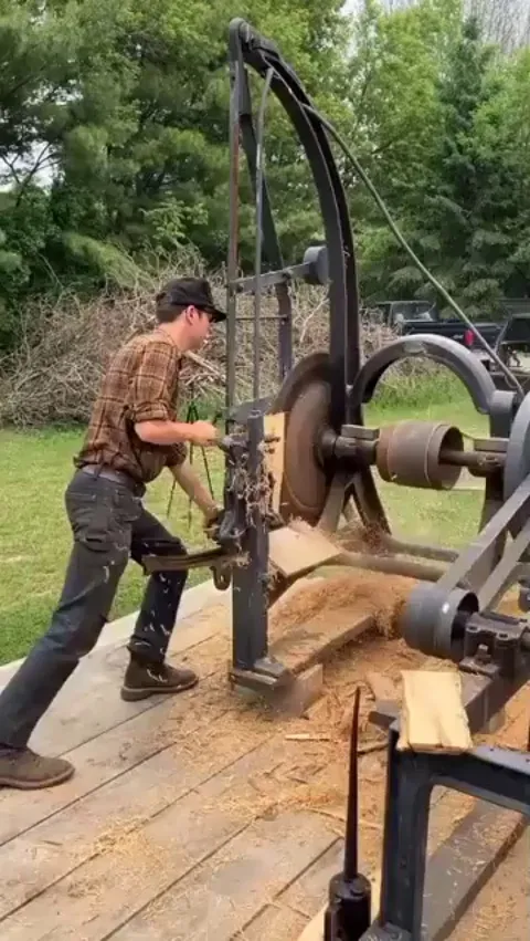 Shingle saw from the 1860s.