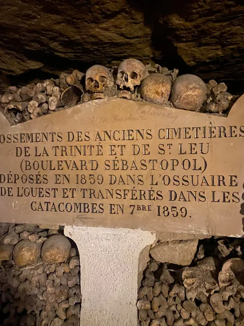 The Parisian Catacombs (Taken by me) The Eerie Resting Place of 6 Million.