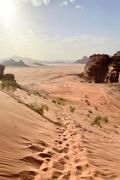 Exploring empty Jordan during a business trip