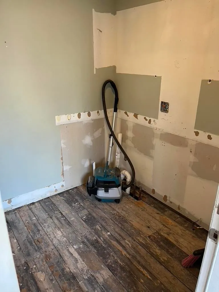 New laundry nook in our 150yr old house! After/Before and Full Process