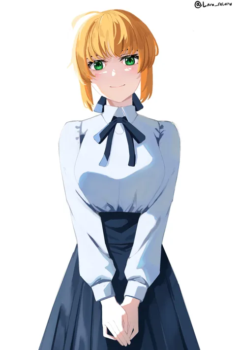 Saber Casual outfit from Fate/Stay night, draw by me.