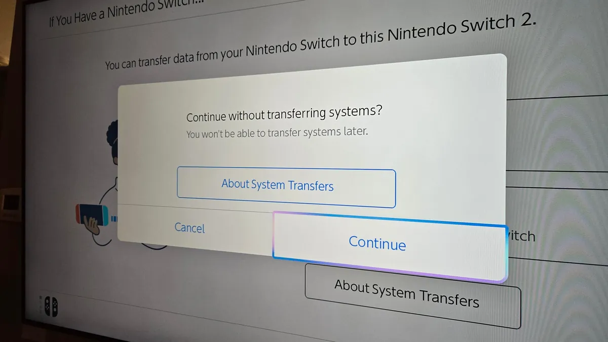 PSA: Looks like you need to do a system transfer during the initial set up or else you can't do it later.