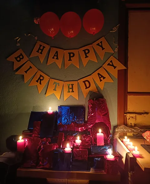 Turned 35 today, wife surprised me with 35 gifts at midnight.