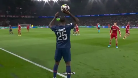 Three throw-ins from Nuno Mendes against Liverpool