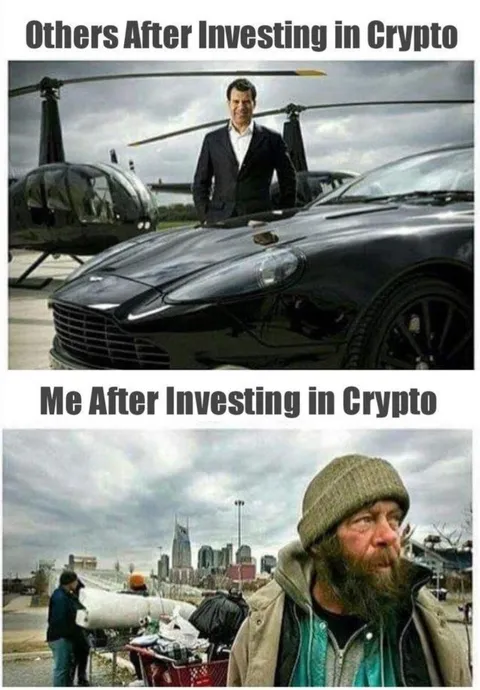 Everyone Else After Investing in Crypto vs. Me