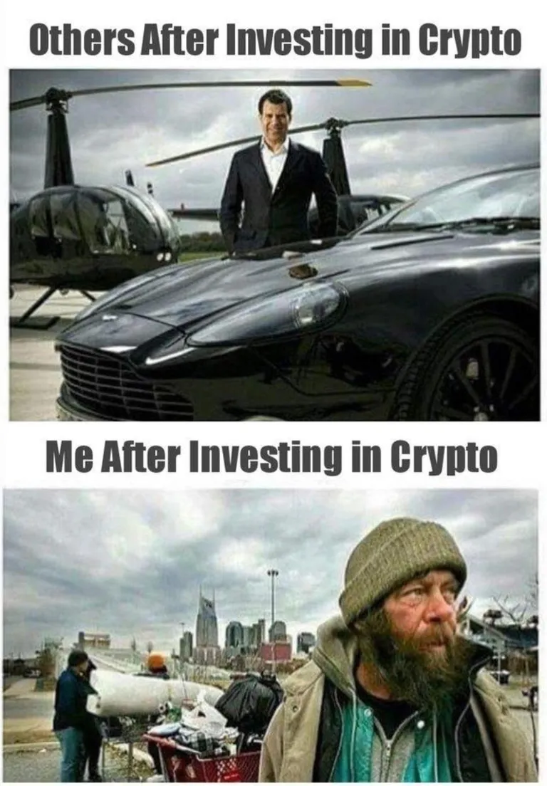 Everyone Else After Investing in Crypto vs. Me
