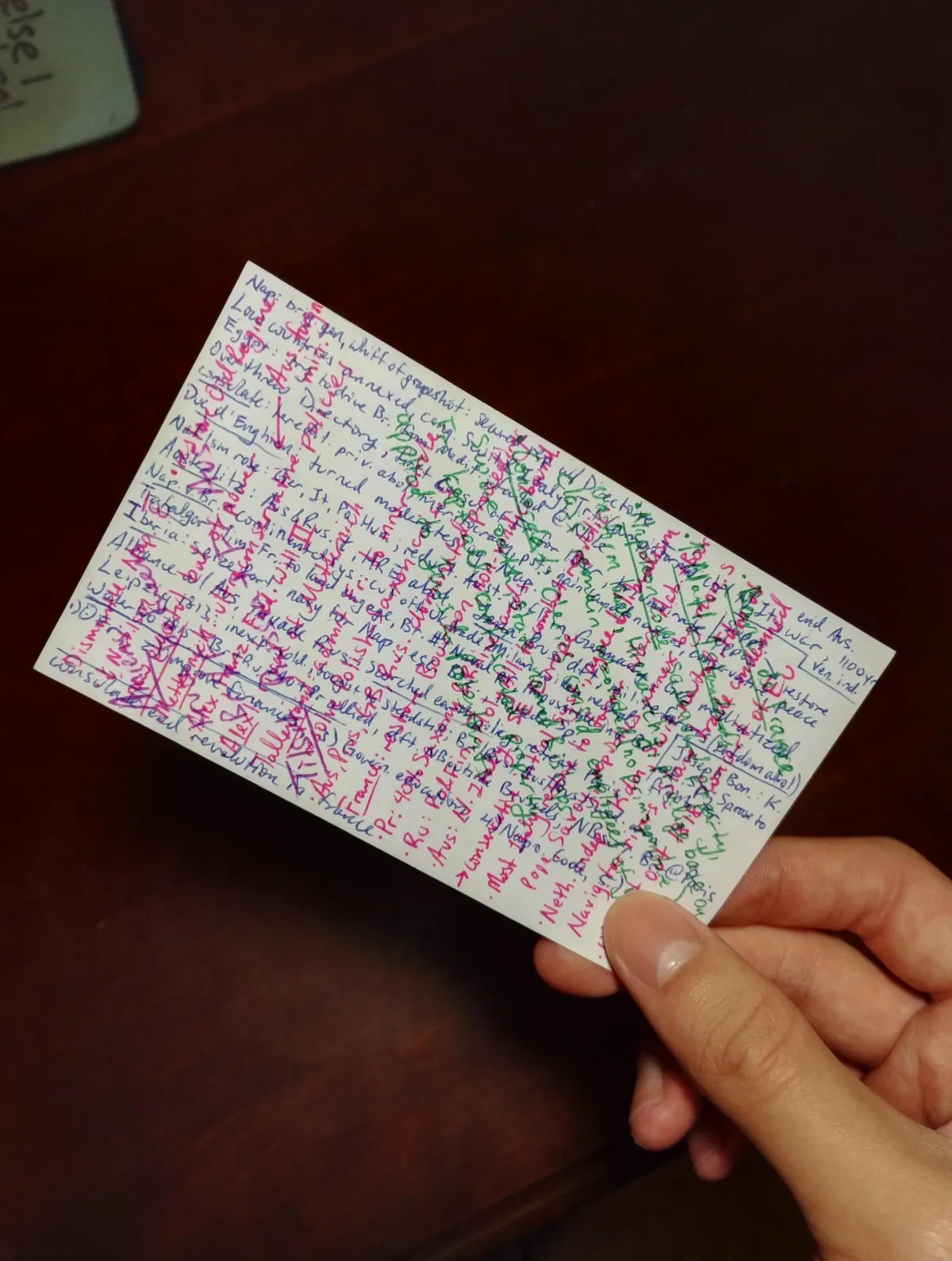 Use different color ink for when allowed to use one sided cheat sheets.