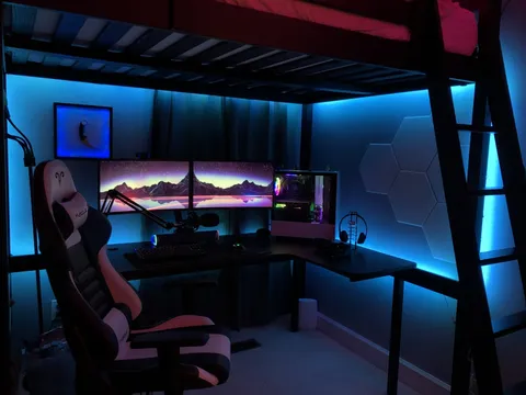 here is my setup under my bed