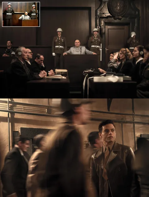 First Images of Russell Crowe as Herman Göring and Rami Malek as Douglas Kelley in 'Nuremberg' - Chronicles the eponymous trials held between 1945 and 1946 by the Allies against the defeated Nazi regime.