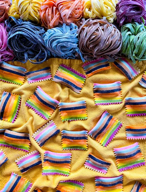 [homemade] pride ravioli