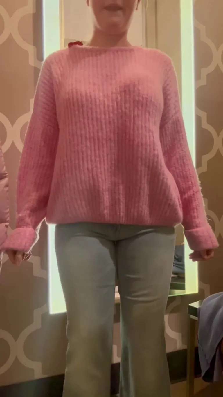 What is your reaction to seeing her in the dressing room?