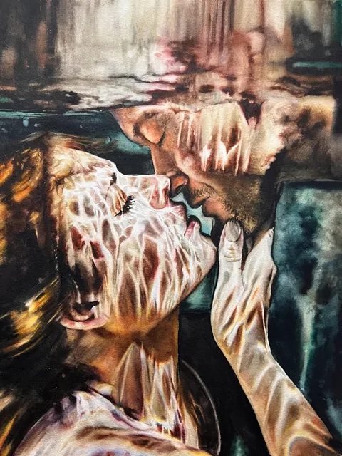 Beneath the Surface,Qazal, watercolor, 2023
