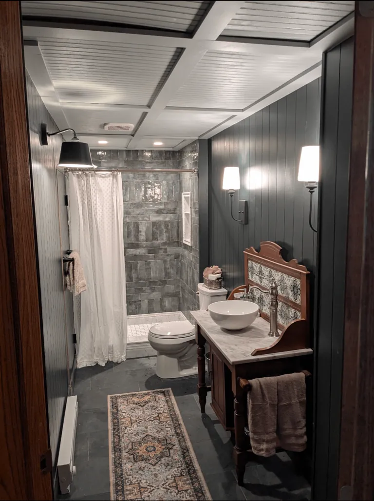 Finished a Roughed In Bathroom