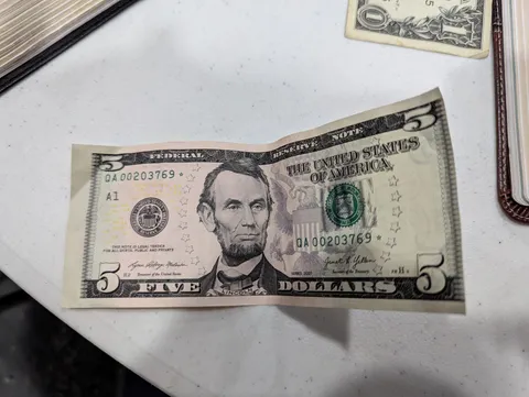 Got a $5 Bill that was offset, by a lot