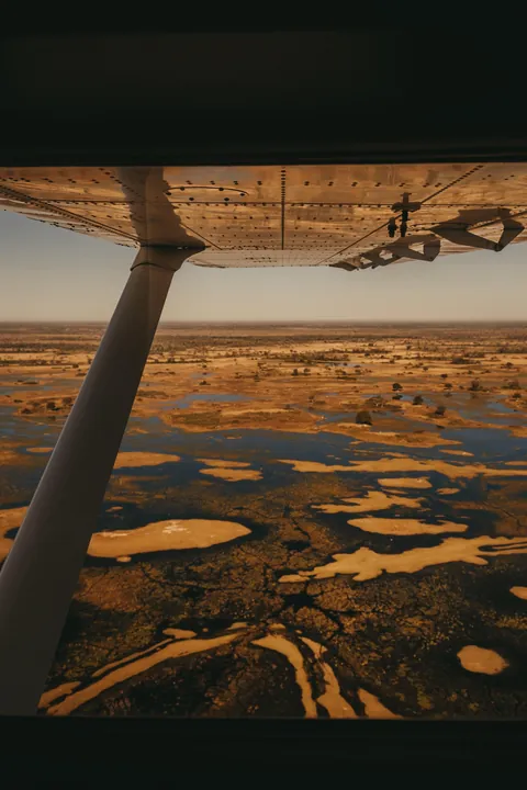 Took a scenic flight over the Okavango Delta in Botswana