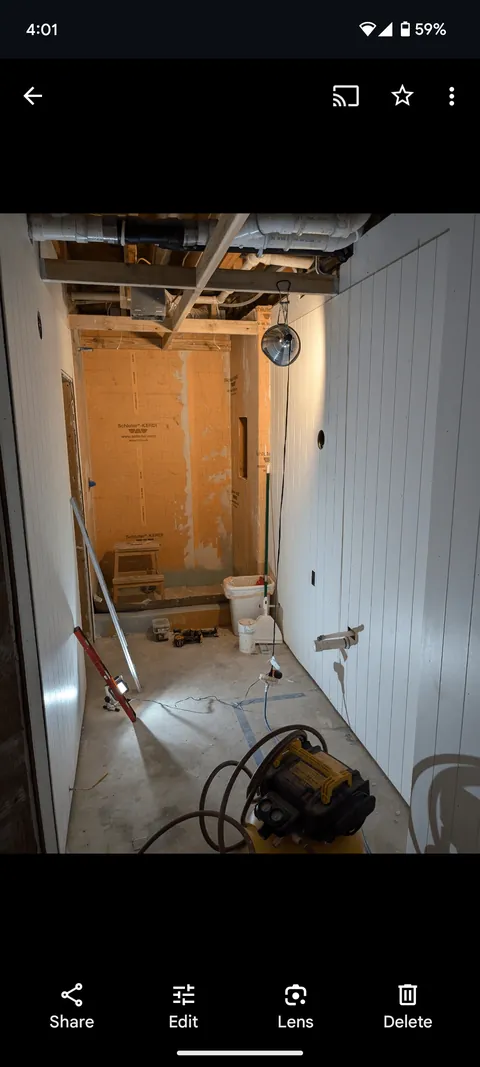 Finished a Roughed In Bathroom