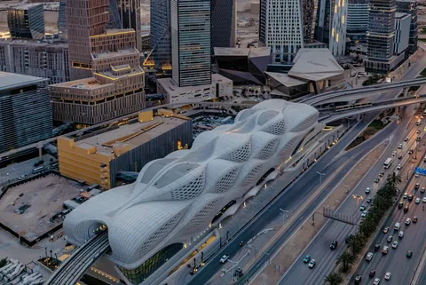Zaha Hadid Architects' metro station opens in Riyadh, Saudi Arabia