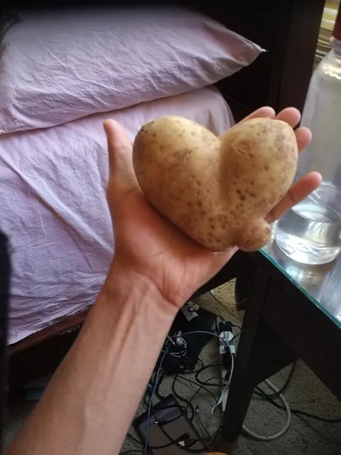 This heart potato didnt get much love at r/pics! But i am pretty proud of it!