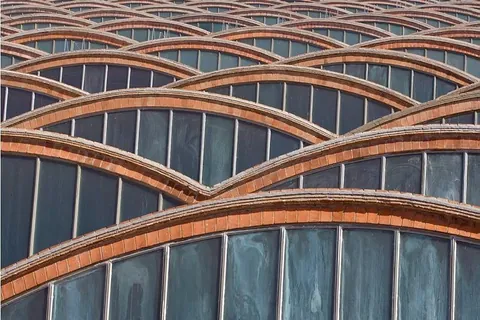 Former Aymerich, Amat y Jover textile factory in Terrassa, Catalonia (by Lluís Muncunill, 1909)