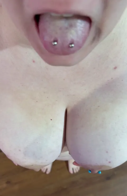 Ready for your tongue massage and titfuck