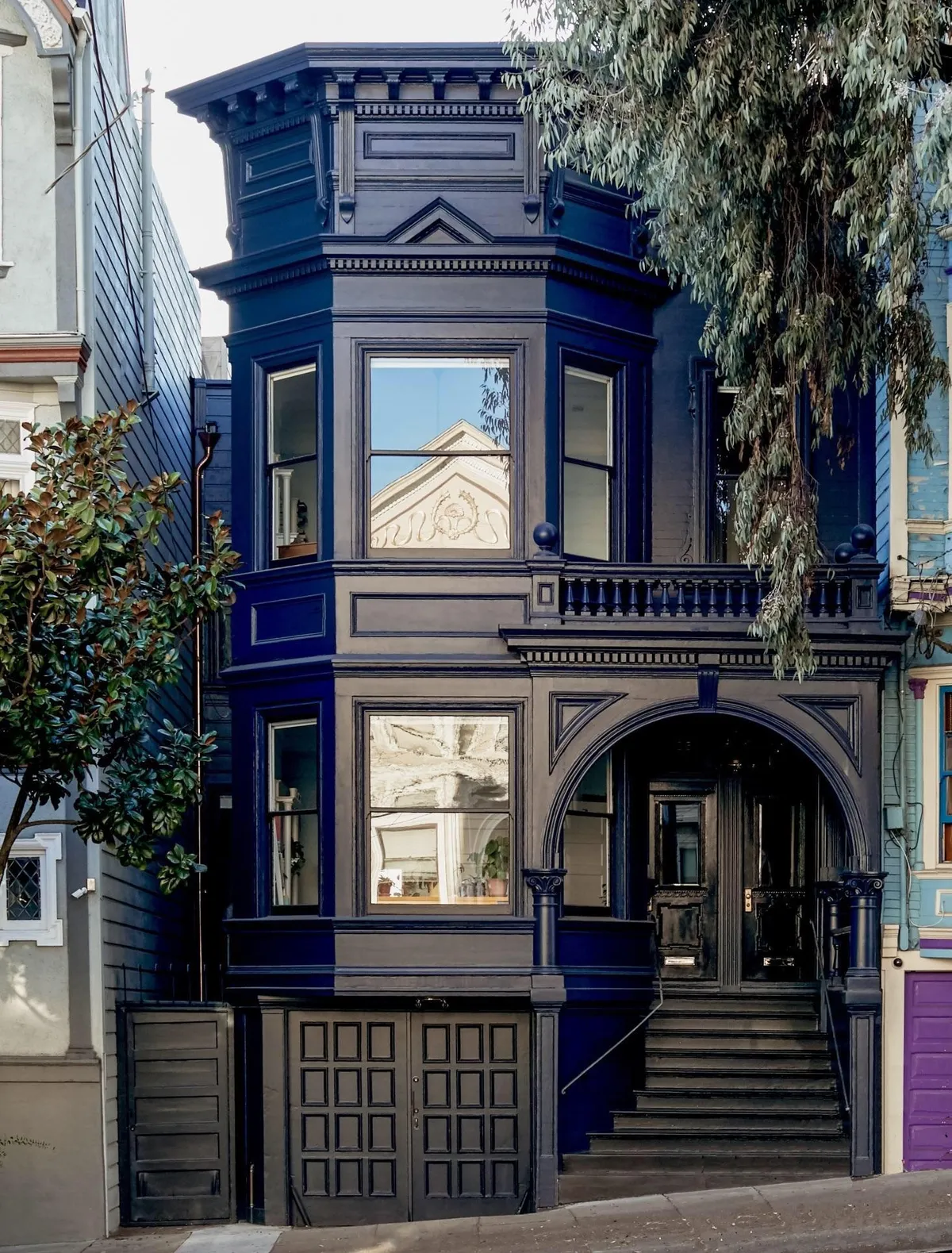 Victorian painted all dark blue