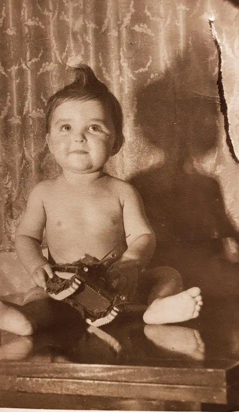 Dad and his ducktail in the 50s