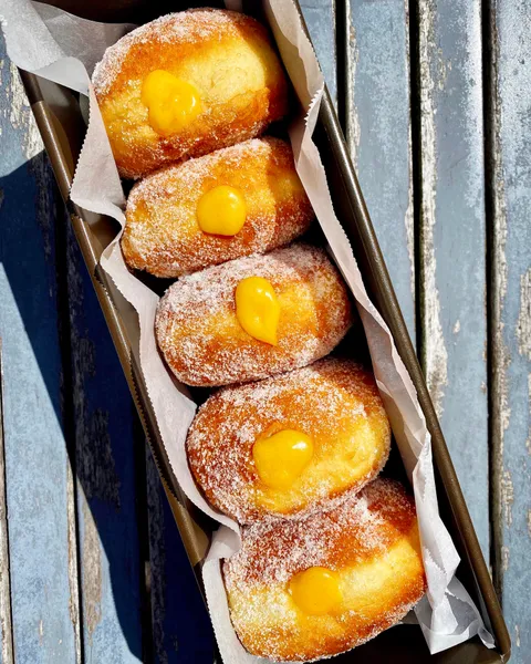 [Homemade] Sourdough donuts filled with passion fruit curd