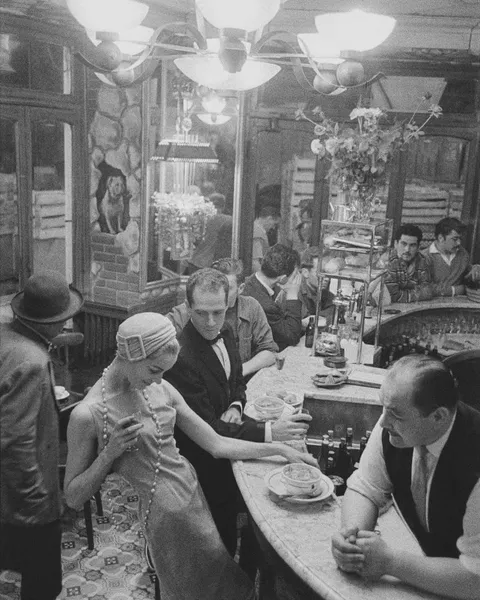 Cafe life in Paris (1957)
