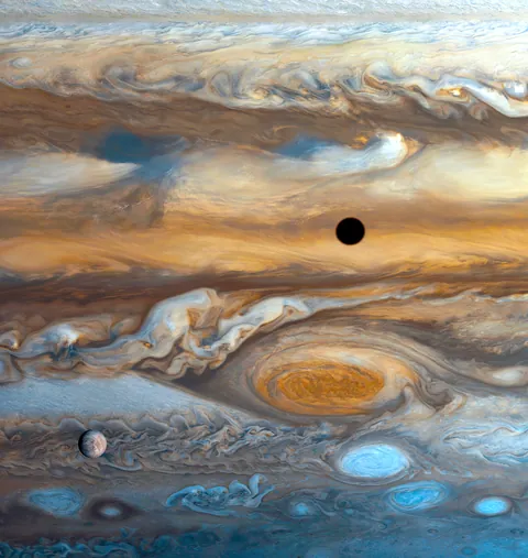 Europa transiting Jupiter's Great Red Spot