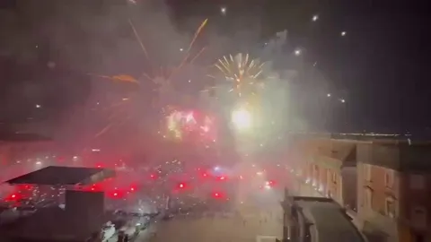 Scenes in Naples as they win the Serie A title