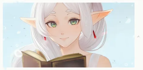 Trying something new, I drew a multi-panel Frieren fanart (there's a fifth panel on the next slide!)