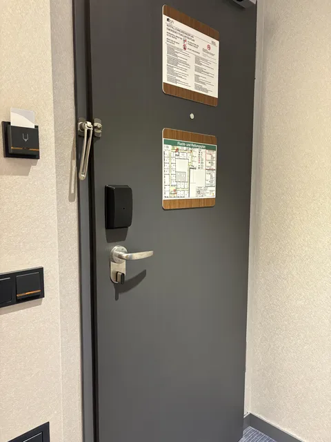 My hotel room door isn't flush with the wall so I briefly think it's open every time I pass it