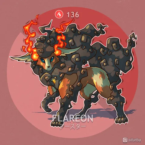 I'm redesigning a Pokemon every day in a Sci-Fantasy style. Here are Magikarp, Lapras, Ditto and Eevee Lines -first gen only-. Bonus: Blue and Giovanni