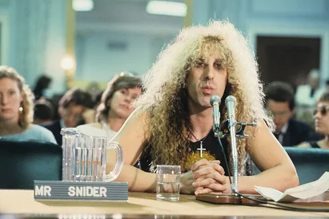 Dee Snider speaking against censorship and the PMRC before the U.S. Senate, 1985
